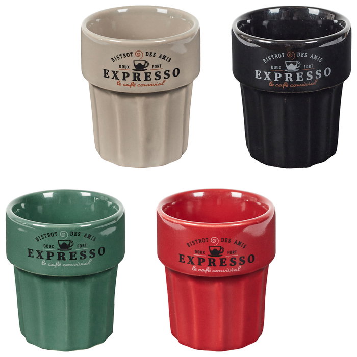 Home Deco Factory Verre Espresso Bistrot 80 ml en Grès