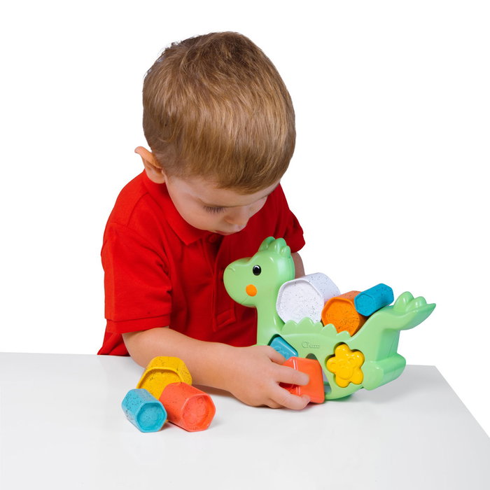 Chicco Dino Lino Écologique - Jouet 3 en 1 en matériaux recyclés pour le développement des compétences - Dès 12 mois Chicco Dino Lino Écologique - Jouet 3 en 1 en matériaux recyclés pour le développement des compétences - Dès 12 mois