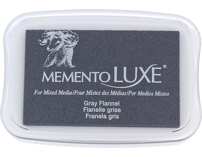 Tsukineko MEMENTO LUXE Almohadilla de tinta franela gris opaca 96x63mm Tsukineko MEMENTO LUXE Almohadilla de tinta franela gris opaca 96x63mm