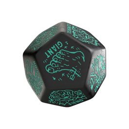 Q Workshop Viridian Jumbo dé Monster Generator Die D12 Noir