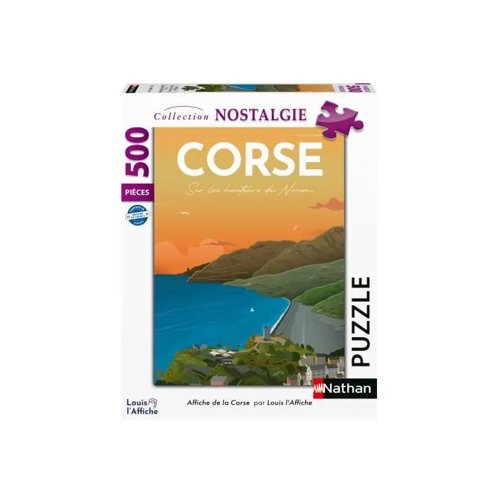 Nathan Puzzle 500 Pièces Affiche de la Corse Nonza Plage de Galets Noirs Qualité Supérieure Adultes Enfants 10 ans 12000985 Nathan Puzzle 500 Pièces Affiche de la Corse Nonza Plage de Galets Noirs Qualité Supérieure Adultes Enfants 10 ans 12000985
