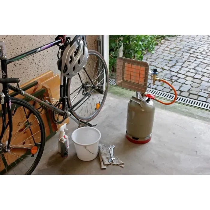 Rothenberger - Brasero Piezo - Chauffage mobile infrarouge à gaz propane gris pour intérieur et extérieur