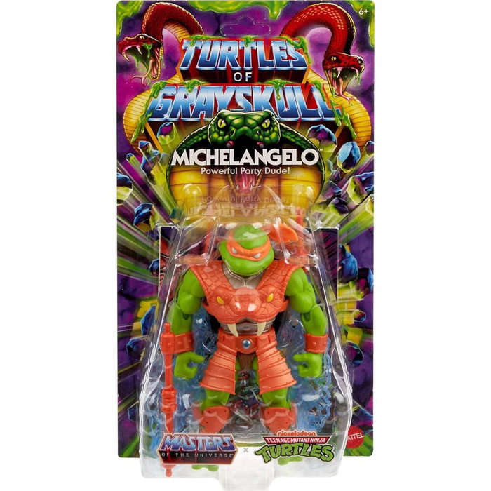 Mattel MOTU x TMNT: Turtles of Grayskull Michelangelo 14 cm Mattel MOTU x TMNT: Turtles of Grayskull Michelangelo 14 cm