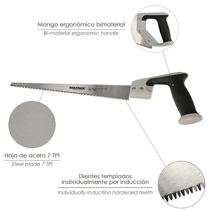 WOLFPACK LINEA PROFESIONAL Serrucho pour escayola type pistolet WOLFPACK LINEA PROFESIONAL Serrucho pour escayola type pistolet
