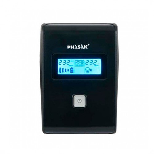 Phasak PH 9485 SAI UPS 850 VA Interactif AVR 2 Prises Schuko LCD Noir Phasak PH 9485 SAI UPS 850 VA Interactif AVR 2 Prises Schuko LCD Noir