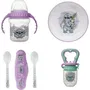 Thermobaby Pack Repas Lilo & Stitch - Ensemble Vaisselle Bébé 1er Âge avec Tasse Antifuite, Bol Antidérapant, 2 Cuillères et Grignoteur