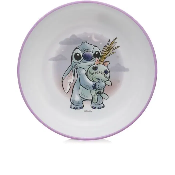 Thermobaby Pack Repas Lilo & Stitch - Ensemble Vaisselle Bébé 1er Âge avec Tasse Antifuite, Bol Antidérapant, 2 Cuillères et Grignoteur