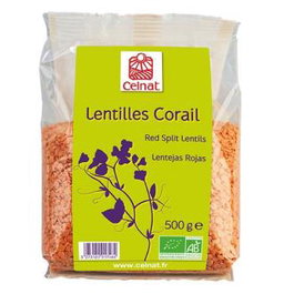 CELNAT Lentilles rouges BIO 500g