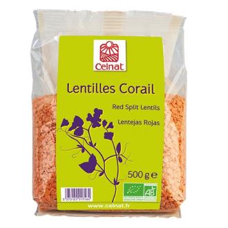 CELNAT Lentilles rouges BIO 500g CELNAT Lentilles rouges BIO 500g