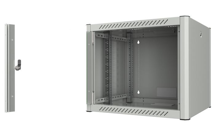 Lanview Armoire Rack 19 Pouces Logon 9U 60 x 56 Murale Pro Blanc