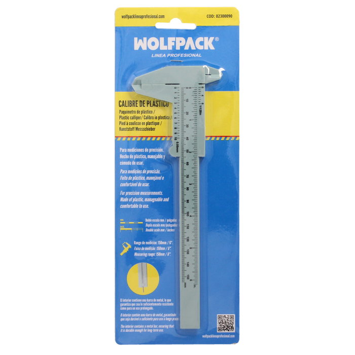 Wolfpack Linea Profesional Calibre Plastico 150 mm