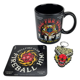 Pyramid International Set Mug Hellfire Stranger Things avec sous-verre et porte-clés