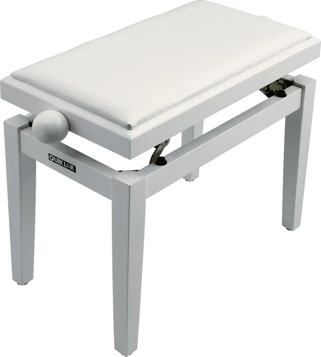 QUIKLOK Banquette Piano Deluxe PB100 Bois Blanc Mat Siège Réglable 100 kg