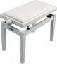 QUIKLOK Banquette Piano Deluxe PB100 Bois Blanc Mat Siège Réglable 100 kg