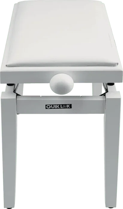 QUIKLOK Banquette Piano Deluxe PB100 Bois Blanc Mat Siège Réglable 100 kg