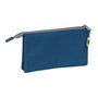 Trousse Fourre-Tout Triple Munich Street Bleu Gris 22 x 12 x 3 cm