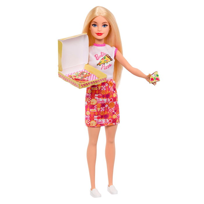 Barbie Pizzeria avec poupée et 25 accessoires - Jeu de pizza Jmk21 Mattel, dès 3 ans