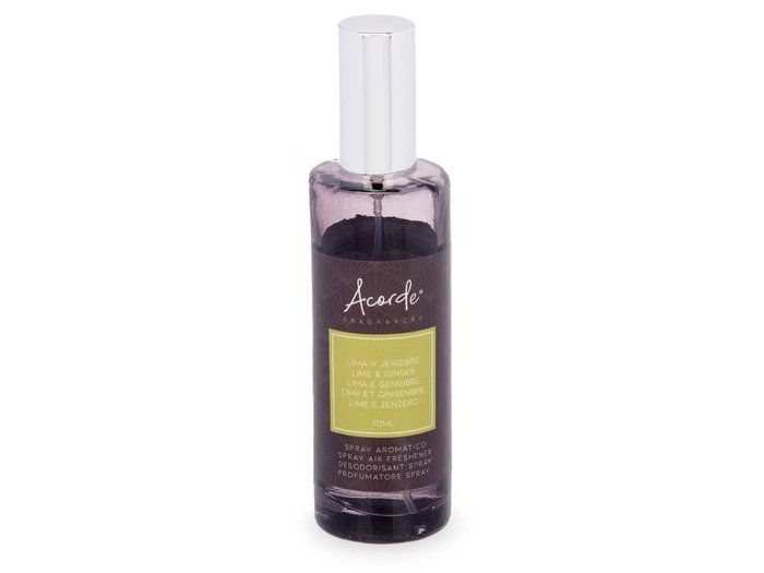 Acorde Aroma Hogar 70 ml Citron Vert et Gingembre 4.5x16x4.5 cm (Set de 12)