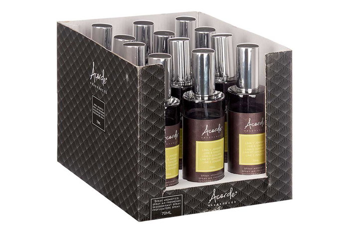 Acorde Aroma Hogar 70 ml Citron Vert et Gingembre 4.5x16x4.5 cm (Set de 12)