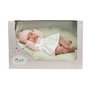 Muñecas Arias Poupée Aria 40 cm Beige avec coussin, sucette, couche et livre de famille - Corps souple et membres en vinyle