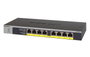 Netgear Switch Ethernet Gigabit Non-Managé 8 Ports avec PoE+ - 8 x 10/100/1000 Mbps, Budget PoE 60 W (30 W par Port), Montage Flexible, Sans Ventilation