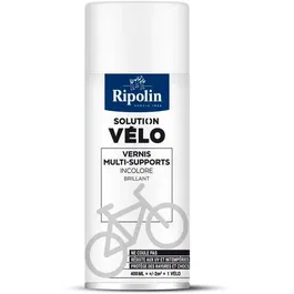 Ripolin - Solution vélo - Vernis incolore brillant 0,4 L - Multi-supports (métal, bois, pierre) - Résistant UV et intempéries - Intérieur/Extérieur
