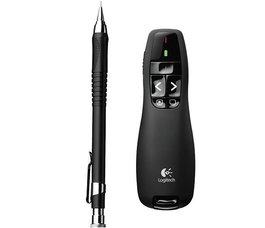 Logitech R400 Télécommande de Présentation Sans Fil avec Pointeur Laser Rouge, Portée 15 m, via USB, Fonctionne avec 2 Piles AAA