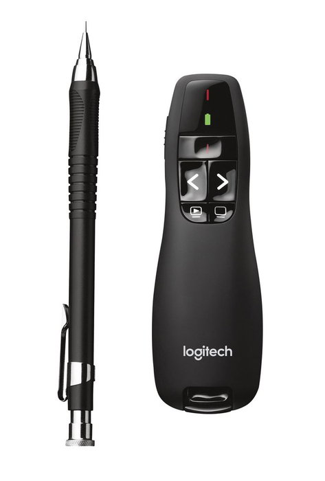 Logitech R400 Télécommande de Présentation Sans Fil avec Pointeur Laser Rouge, Portée 15 m, via USB, Fonctionne avec 2 Piles AAA