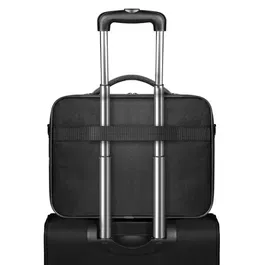 Port Designs Courchevel Clamshell - Sacoche pour ordinateur portable 15.6 pouces, ouverture complète par fermeture éclair, sangle de sécurité, robuste et léger, Noir