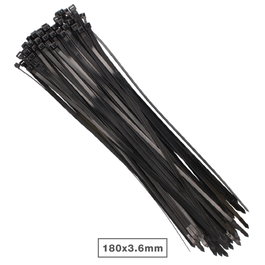 Hantums Sac de 100 colliers de serrage 180x3,6mm Noir