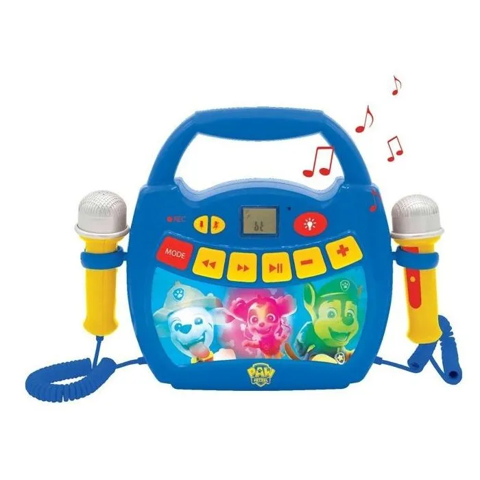 Lexibook Enceinte Karaoké Bluetooth Pat' Patrouille pour Enfants avec 2 Micros, Effets Lumineux, Batterie Rechargeable USB-C et Prise AUX Lexibook Enceinte Karaoké Bluetooth Pat' Patrouille pour Enfants avec 2 Micros, Effets Lumineux, Batterie Rechargeable USB-C et Prise AUX