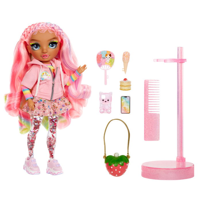Rainbow High Sparkle & Shine - Rosetta - Poupée Rose avec jambes pailletées