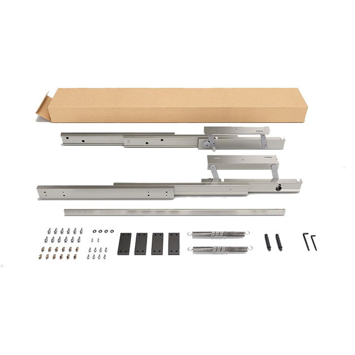 ATIM Système de Table de Cuisine Extensible Opla-Top 900, Table à Plateau Rétractable pour Espace Limité, Acier Inoxydable Bronze, Charge Max 40 kg