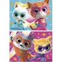 Educa - Puzzle SuperKitties - Coffret de 2 puzzles de 20 pièces - Multicolore - Pour enfants à partir de 3 ans
