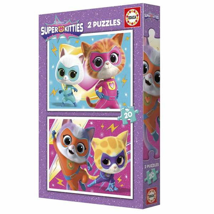 Educa Puzzle SuperKitties (2 x 20 pièces)
