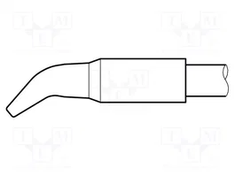 JBC TOOLS Pointe burin courbé 3,2x1,5mm