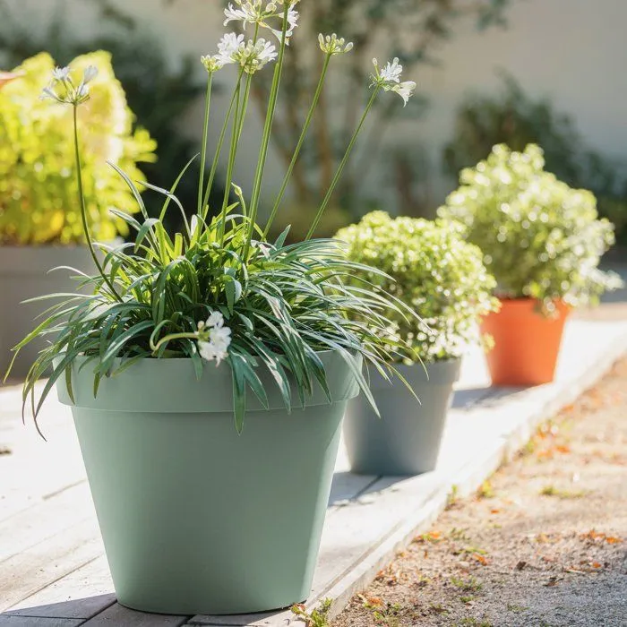 EDA - Pot de fleur Rond Toscane Ø 60 cm - 76 L - Orange Terre Battue - Intérieur/Extérieur EDA - Pot de fleur Rond Toscane Ø 60 cm - 76 L - Orange Terre Battue - Intérieur/Extérieur