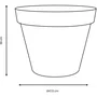 EDA - Pot de fleur Rond Toscane Ø 60 cm - 76 L - Orange Terre Battue - Intérieur/Extérieur
