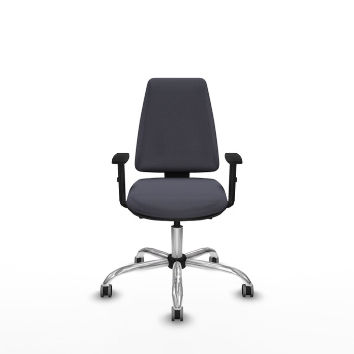 PIQUERAS Y CRESPO Chaise Elche Asynchrone Gris foncé Structure chromée Accoudoir 1D PIQUERAS Y CRESPO Chaise Elche Asynchrone Gris foncé Structure chromée Accoudoir 1D
