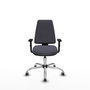PIQUERAS Y CRESPO Chaise Elche Asynchrone Gris foncé Structure chromée Accoudoir 1D