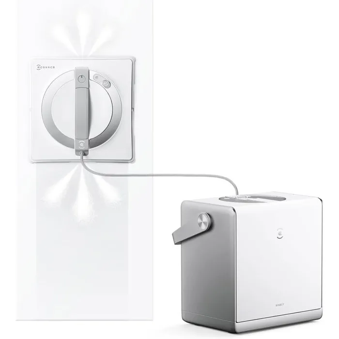 Ecovacs Winbot W2S Omni - Robot nettoyeur de vitres autonome, blanc gris, Réf. WG893-12 Ecovacs Winbot W2S Omni - Robot nettoyeur de vitres autonome, blanc gris, Réf. WG893-12