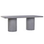 Home ESPRIT Table de Salle à Manger Gris Béton 200 x 100 x 74 cm