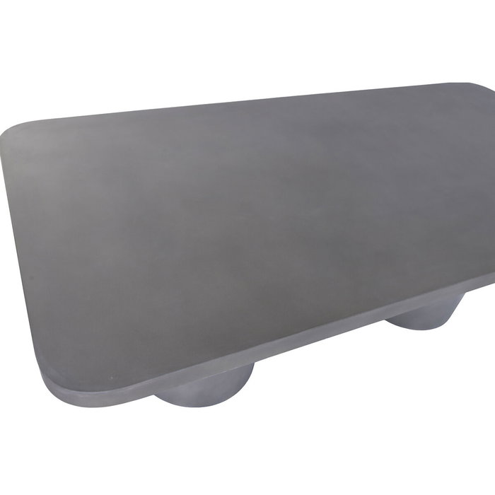 Home ESPRIT Table de Salle à Manger Gris Béton 200 x 100 x 74 cm