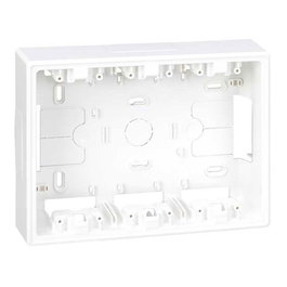 Simon Boîte de surface 500 CIMA 3 éléments doubles Blanc 223x167x50 mm