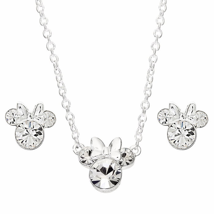 Pandora Set de bijoux Minnie Disney collier et boucles d'oreilles en plaqué argent avec cristaux - 301889 Pandora Set de bijoux Minnie Disney collier et boucles d'oreilles en plaqué argent avec cristaux - 301889