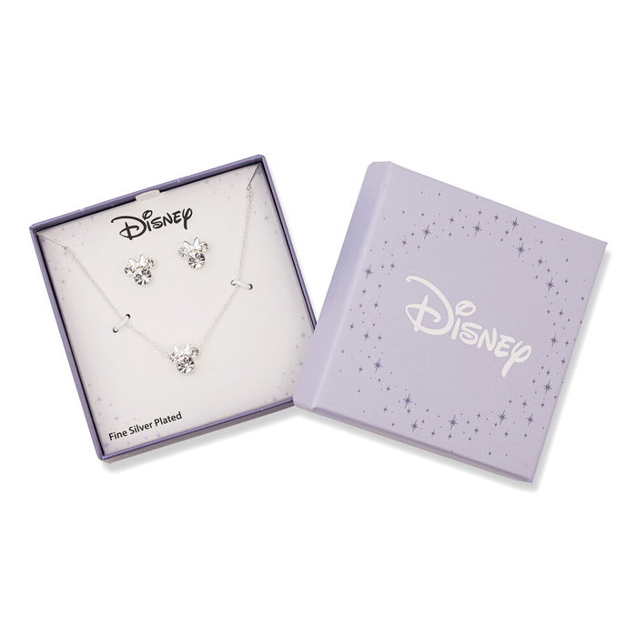 Pandora Set de bijoux Minnie Disney collier et boucles d'oreilles en plaqué argent avec cristaux - 301889 Pandora Set de bijoux Minnie Disney collier et boucles d'oreilles en plaqué argent avec cristaux - 301889