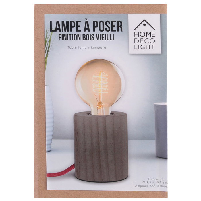 Home Deco Light Lampe en bois cylindrique Home Deco Light Lampe en bois cylindrique