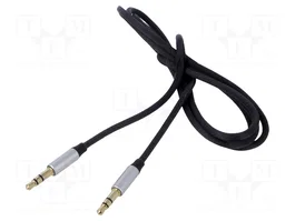 BASEUS Câble Jack 3,5 mm 3pin stéréo, textile noir, 1m
