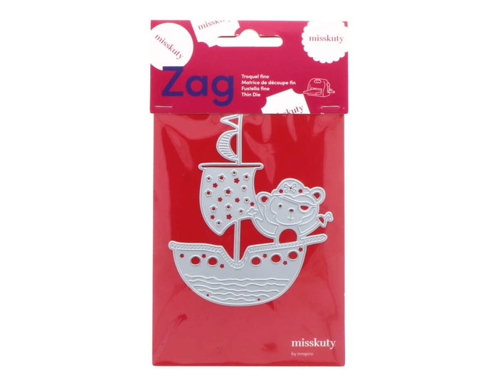 Misskuty Troquel fin ZAG Infantil mono pirata con barco