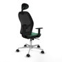 Piqueras y Crespo Chaise de Bureau avec Appui-tête 1D086N1 Vert émeraude